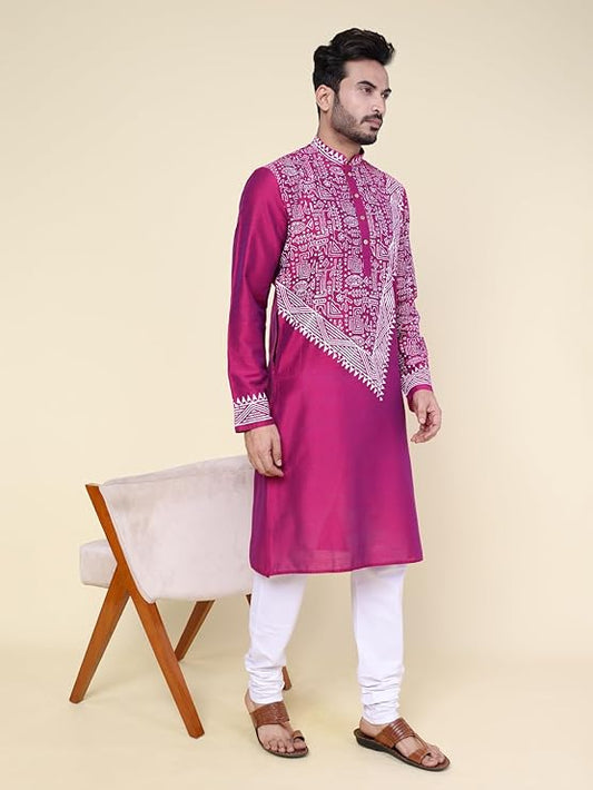 Fawn Ethnic Handcrafted Kurta