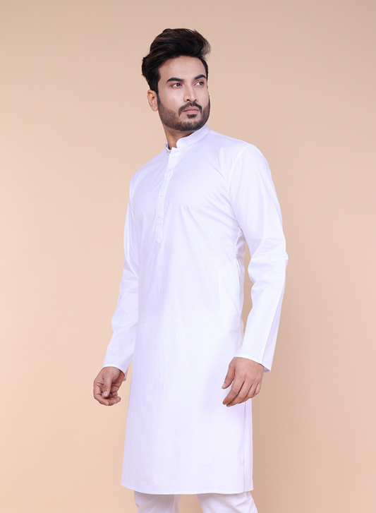 Men’s Classic White Kurta with Pajama