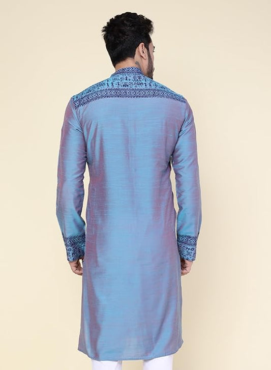 Aqua Artisan Hand Block Kurta