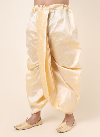 Men’s Gold Silk Blend Ready-to-Wear Dhoti