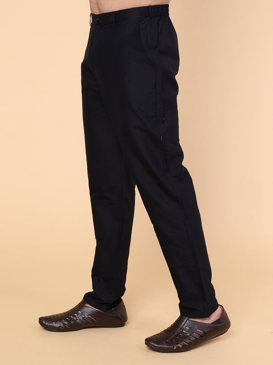 Men’s Black Silk Pant
